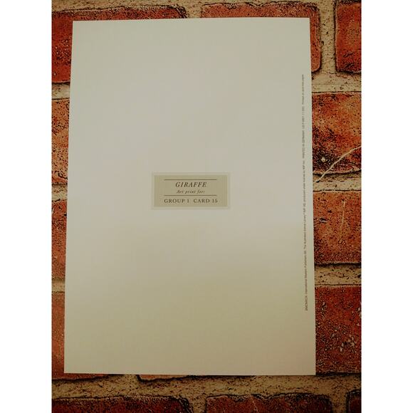 Giraffe - Ohne Sorge - 1999 Vtg‎ ART PRINT - 7"x10" - Unique Wall Decor - Picture 6 of 8